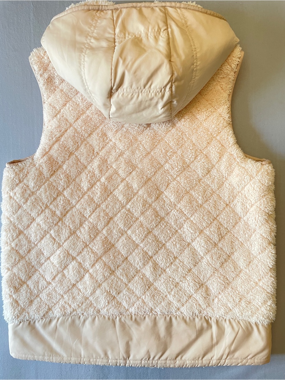 Patagonia Los Gatos Reversible Diamond Quilt Hooded Fleece Vest, Women’s Large - Picture 4 of 8